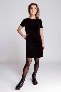 Sale ZHCITRA VELVET Damen Kleider