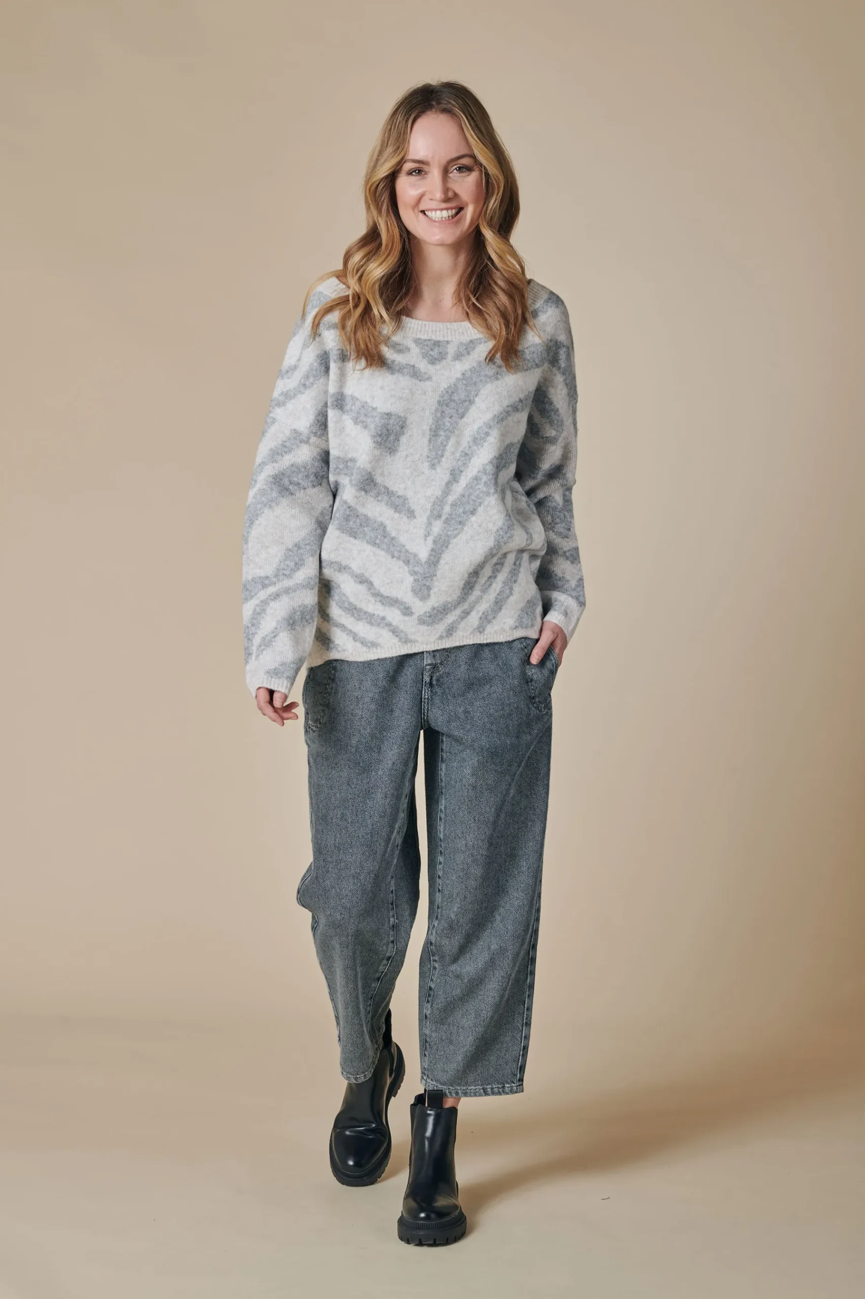 Sale ZHNINA ZEBRA Damen Pullover & Strick