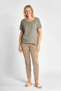 ZHRAHEL AOP Damen Tops & Shirts