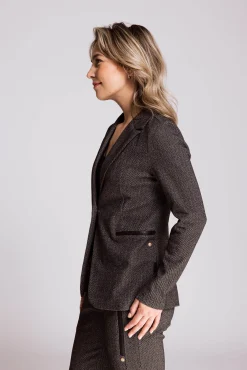 Discount ZHSALMA LONG HERRINGBONE Damen Blazer